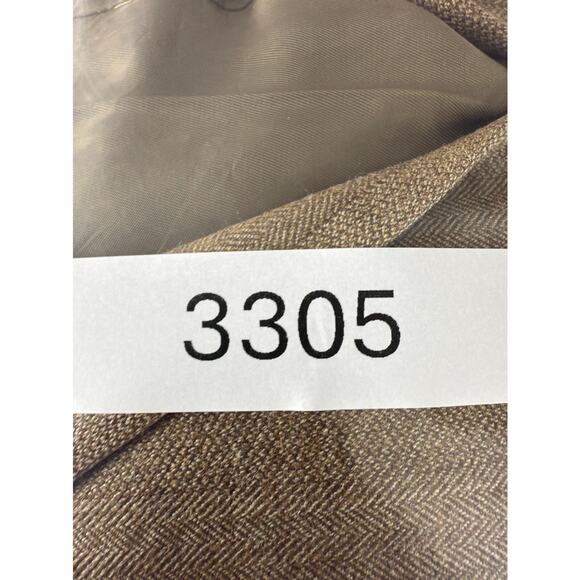 Lauren Ralph Lauren Size 44L Wool Silk Blend Career Blazer Jacket Beige Notched - Picture 10 of 10